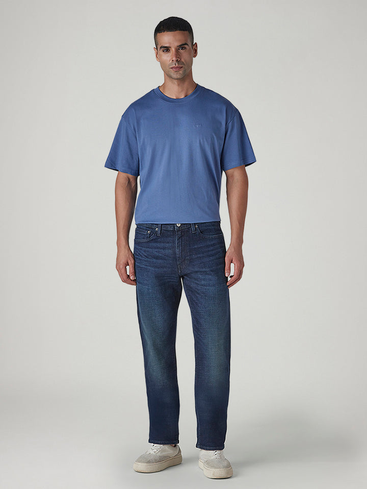Men's 541 Dark Indigo Athletic Tapered Fit Mid Rise Selvedge Jeans