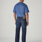Men's 541 Dark Indigo Athletic Tapered Fit Mid Rise Selvedge Jeans - Back View