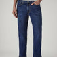 Men's 541 Dark Indigo Athletic Tapered Fit Mid Rise Jeans - Front View