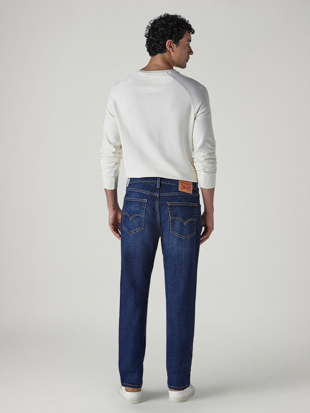 Men's 541 Dark Indigo Athletic Tapered Fit Mid Rise Jeans - Back View