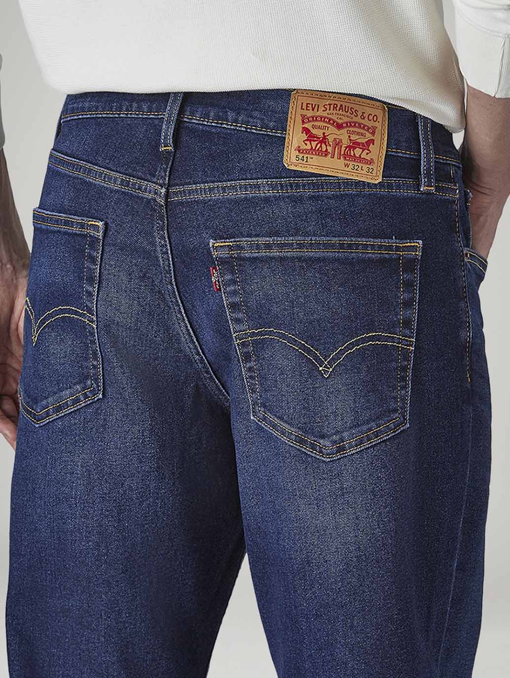 Men's 541 Dark Indigo Athletic Tapered Fit Mid Rise Jeans - 20 View