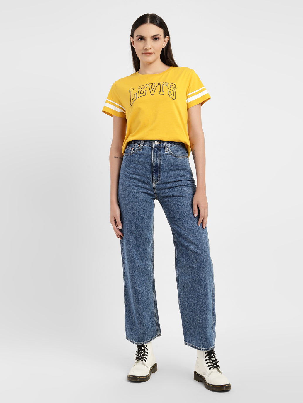 Women's High Rise Straight Fit Jeans