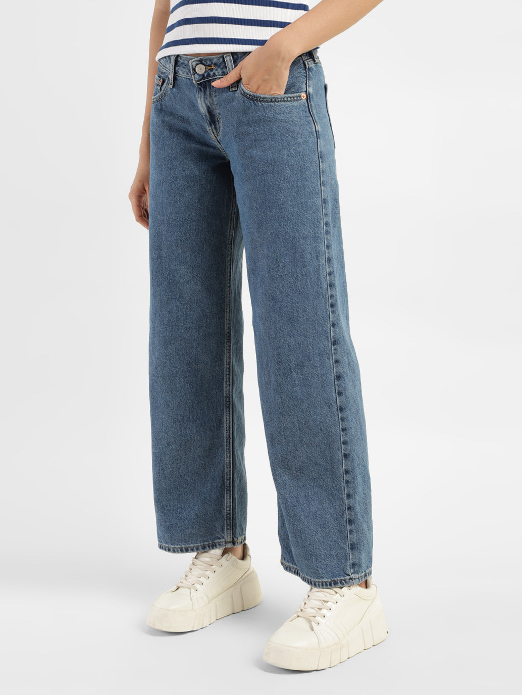 Women's Blue Loose Fit Low Rise Jeans – Levis India Store