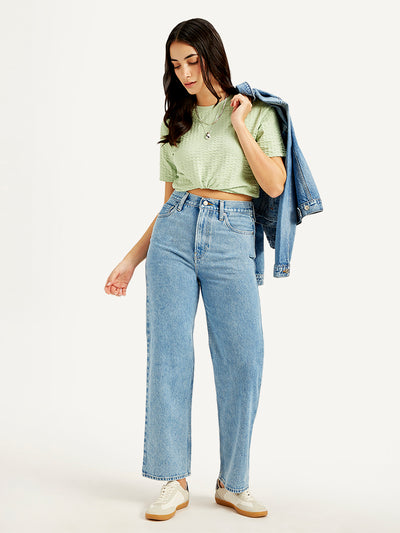 levi's Women's Blue Ribcage Straight Fit High Rise Jeans-picture-31