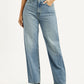 Women's Light Blue Ribcage Straight Fit High Rise Jeans - Front View