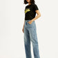Women's Light Blue Ribcage Straight Fit High Rise Jeans - Side View