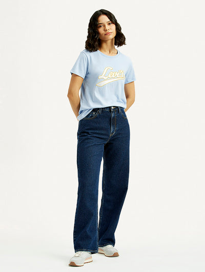 levi's Women's Indigo Ribcage Straight Fit High Rise Jeans-picture-15