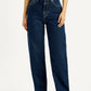 Women's Indigo Ribcage Straight Fit High Rise Jeans - Front View