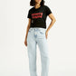 Women's Light Blue Ribcage Straight Fit High Rise Jeans - Front View