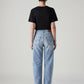 Women's Light Indigo Ribcage Straight Fit High Rise Jeans - Back View