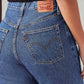 Women's Blue Ribcage Straight Fit High Rise Jeans - Detail View