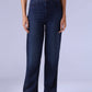 Women's Dark Blue Ribacge Straight Fit High Rise Redloop Jeans - 10e03ecb-d8b0-4759-8c76-eee82a2b0718 View