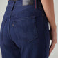Women's Dark Blue Ribacge Straight Fit High Rise Redloop Jeans - Detail View