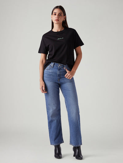levi's Women's Blue Ribcage Straight Fit High Rise Jeans-picture-28