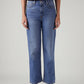 Women's Blue Ribcage Straight Fit High Rise Jeans - Front View