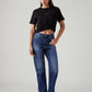 Women's Blue Ribcage Straight Fit High Rise Jeans - Styleshot View
