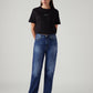 Women's Blue Ribcage Straight Fit High Rise Jeans - Front View
