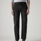 Women's Black Ribcage Straight Fit High Rise Jeans - Front View