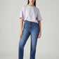 Women's Blue Ribcage Straight Fit High Rise Jeans - Styleshot View