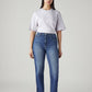 Women's Blue Ribcage Straight Fit High Rise Jeans - Front View