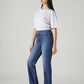 Women's Blue Ribcage Straight Fit High Rise Jeans - Side View