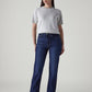 Women's Dark Blue Ribcage Straight Fit High Rise Jeans - Styleshot View