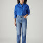 Women's Light Blue Ribcage Straight Fit High Rise Jeans - Front View