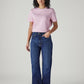 Women's Dark Blue Ribcage Straight Fit High Rise Jeans - Front View