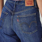 Women's Dark Blue Ribcage Straight Fit High Rise Jeans - Detail View