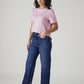 Women's Dark Blue Ribcage Straight Fit High Rise Jeans - Side View