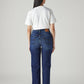 Women's Dark Indigo Ribcage Straight Fit High Rise Jeans - Back View