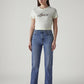 Women's Blue Ribcage Straight High Rise Jeans - Styleshot View