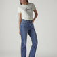 Women's Blue Ribcage Straight High Rise Jeans - Side View