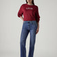 Women's Blue Ribcage Straight High Rise Jeans - Styleshot View