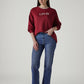 Women's Blue Ribcage Straight High Rise Jeans - Front View