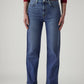 Women's Blue Ribcage Straight High Rise Jeans - Front View