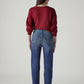 Women's Blue Ribcage Straight High Rise Jeans - Back View