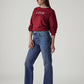 Women's Blue Ribcage Straight High Rise Jeans - Side View