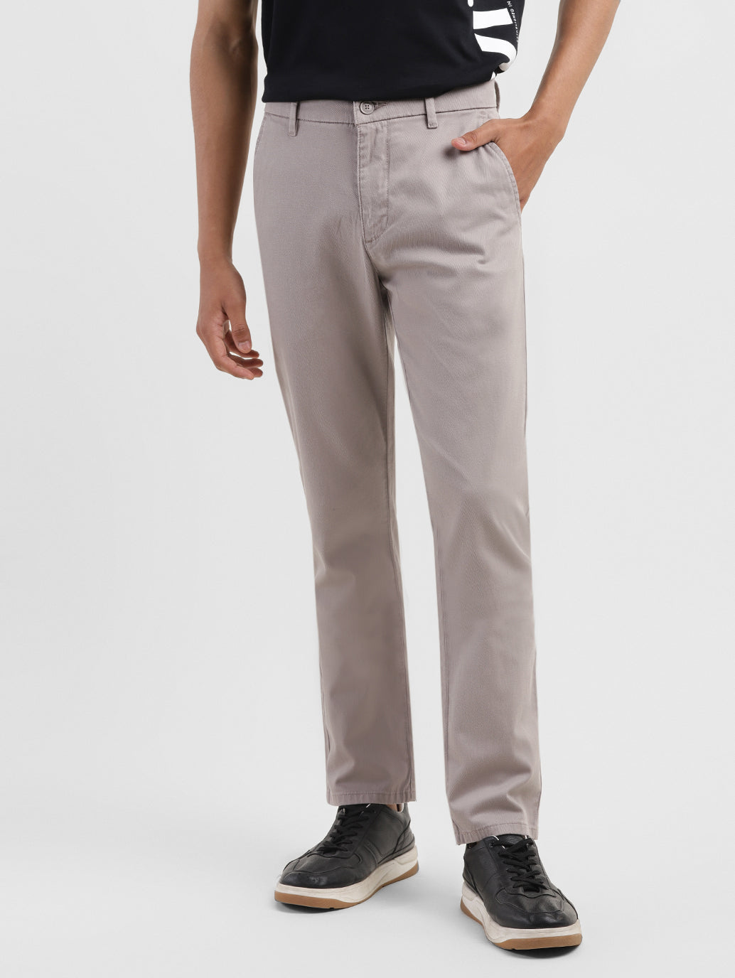Men's Grey Slim Fit Trousers