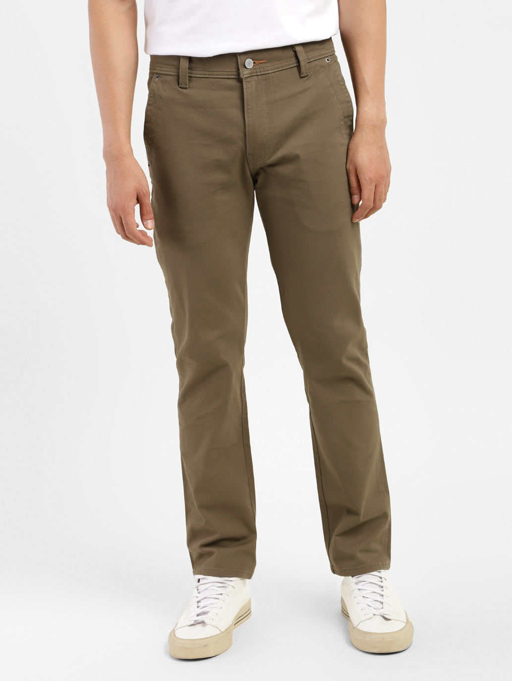 Fitted khaki shop pants