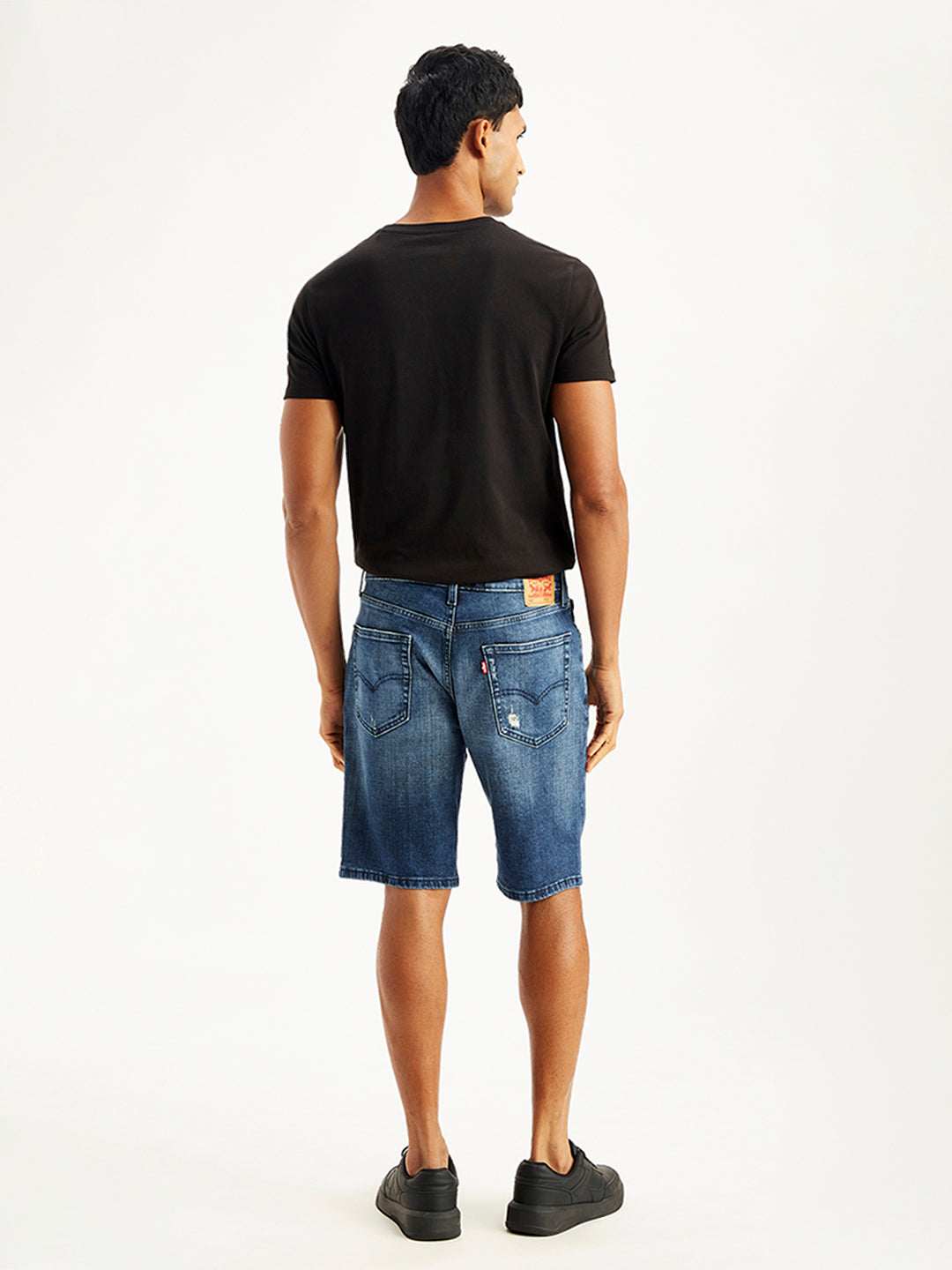 Men's Blue Tapered Denim Shorts