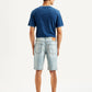 Men's Light Blue Tapered Shorts - Back View