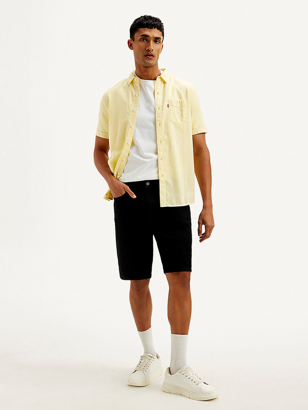 Men's Black Tapered Shorts