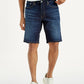 Men's 541 Mid Indigo Athletic Tapered Fit Mid Rise Shorts - Front View