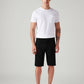 Men's 541 Black Athletic Tapered Fit Mid Rise Shorts - Front View