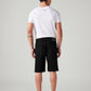 Men's 541 Black Athletic Tapered Fit Mid Rise Shorts - Back View