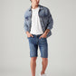 Men's 541 Blue Athletic Tapered Fit Mid Rise Shorts - Styleshot View