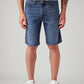 Men's 541 Blue Athletic Tapered Fit Mid Rise Shorts - Front View