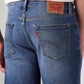 Men's 541 Blue Athletic Tapered Fit Mid Rise Shorts - Detail View