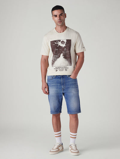 Men's 541 Blue Tapered Fit Mid Rise Shorts-image-15